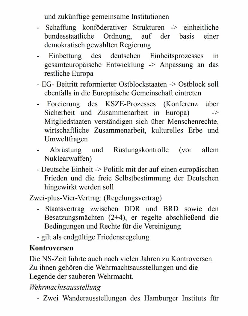 Geschichte Handout
Auseinandersetzung und Umgang mit der NS-Vergangenheit in der DDR und BRD bis heute
Deutschland nach 1945
Zerstörung von 