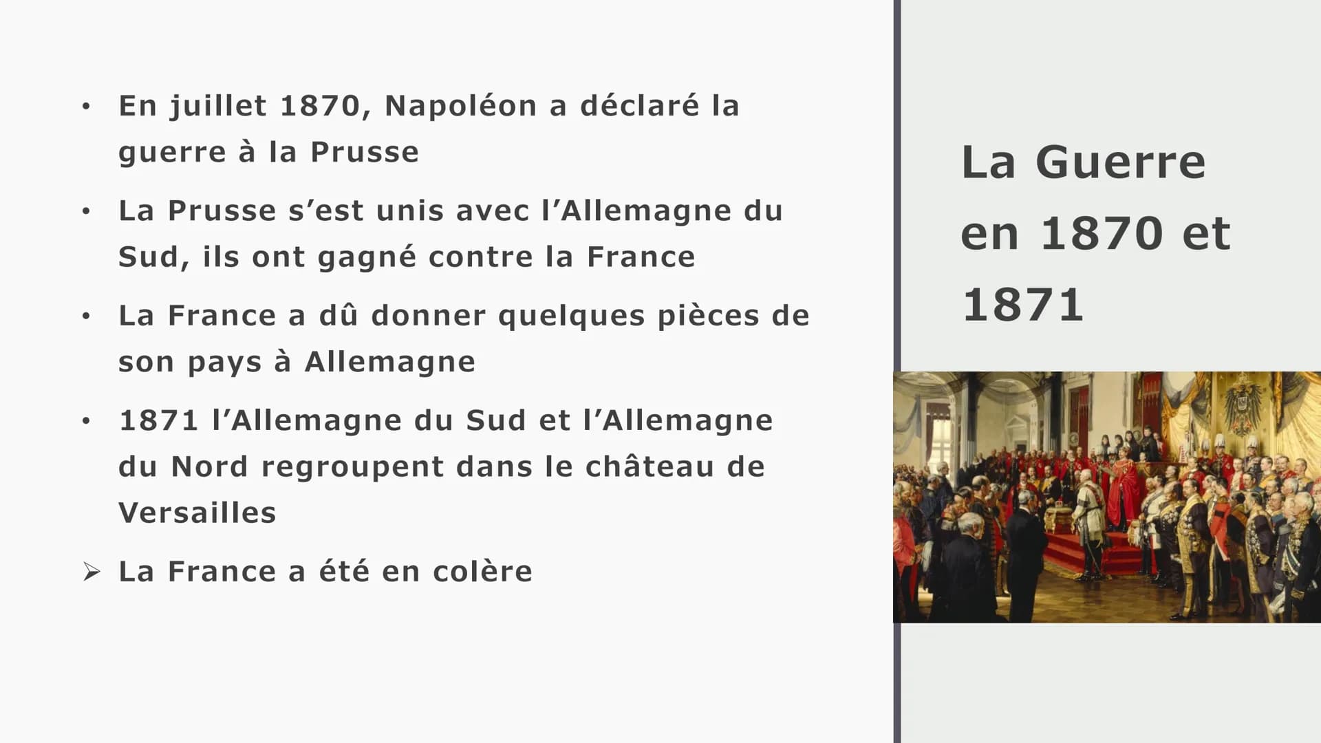 LA RELATION
FRANCO-
ALLEMANDE
—
Un chemin difficile vers l'amitié
entre les deux pays
Créé par Mia ~school goes easier~ table des
matières
1