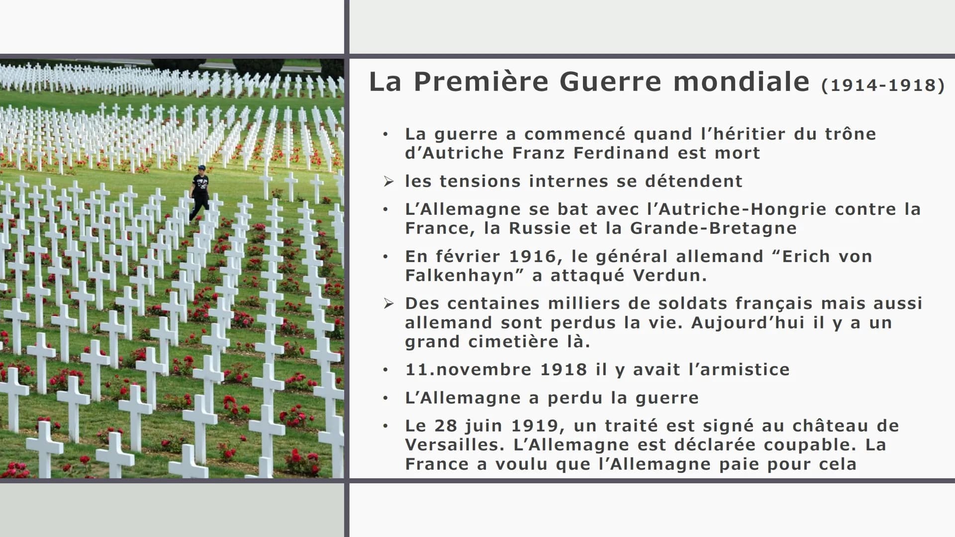 LA RELATION
FRANCO-
ALLEMANDE
—
Un chemin difficile vers l'amitié
entre les deux pays
Créé par Mia ~school goes easier~ table des
matières
1