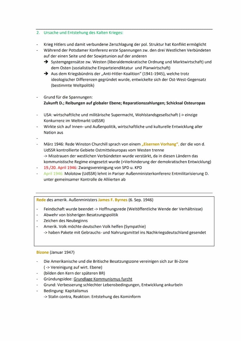 Von der Kooperation zur Konfrontation der Sieger - die Spaltung Deutschlands 1945-1949
1. Deutschland in der ,,Stunde Null": Zusammenbruch u