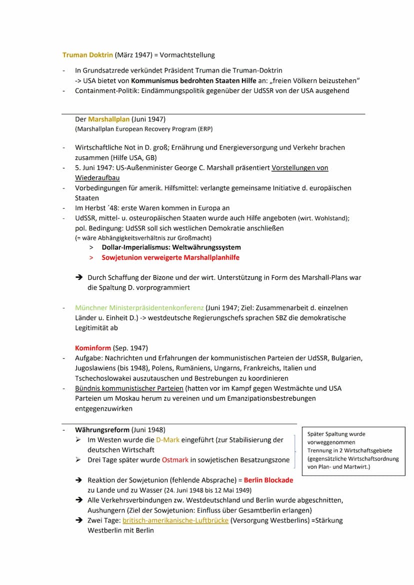 Von der Kooperation zur Konfrontation der Sieger - die Spaltung Deutschlands 1945-1949
1. Deutschland in der ,,Stunde Null": Zusammenbruch u