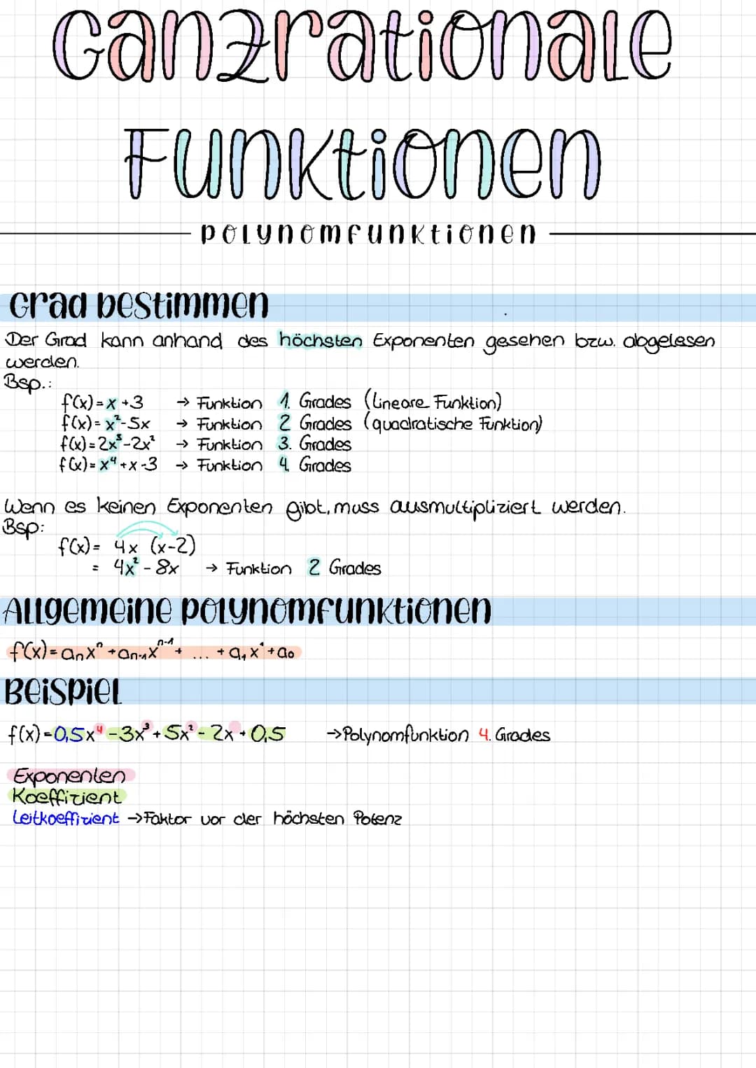 Ganzrationale Funktionen