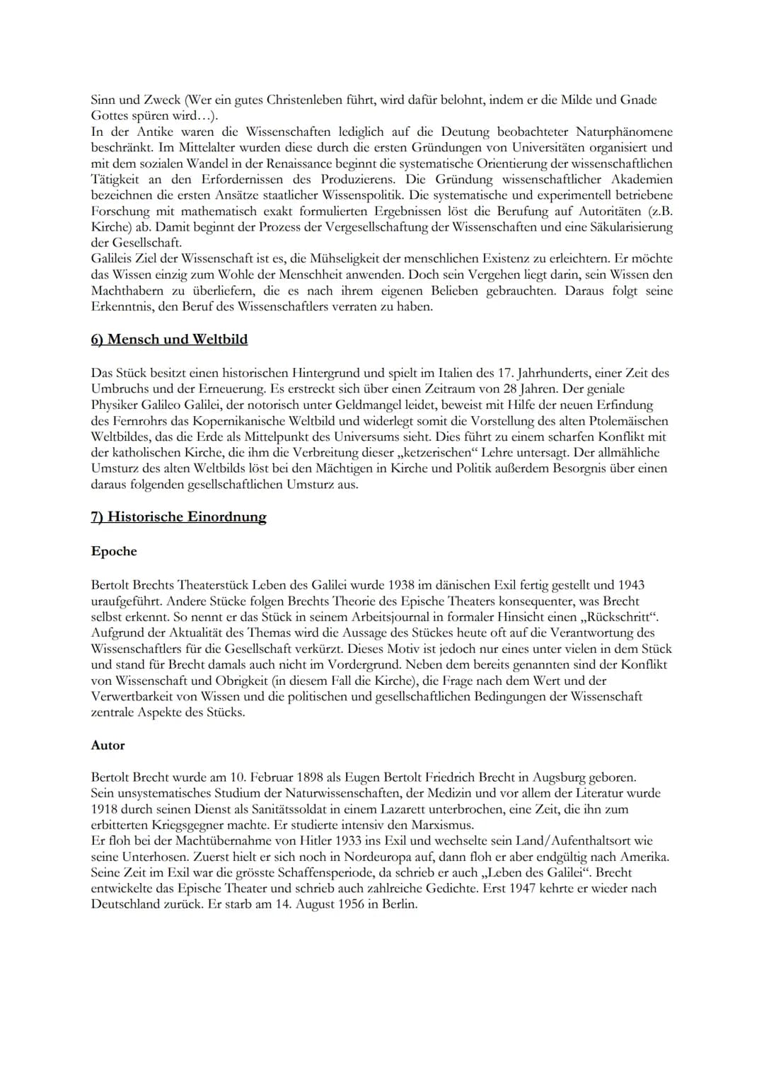 
<h2 id="kapitel1">Kapitel 1</h2>
<p>Das Thema des Stücks "Das Leben des Galilei" ist das aufklärerische Denken und die Neugier auf neue Ent