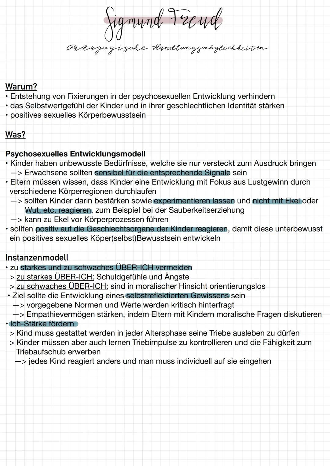 Das Instanzenmodell (der psychische Apparat")
> die Persönlichkeitsstruktur setzt sich aus drei Instanzen zusammen: ICH, ES, ÜBER-ICH
> Inst