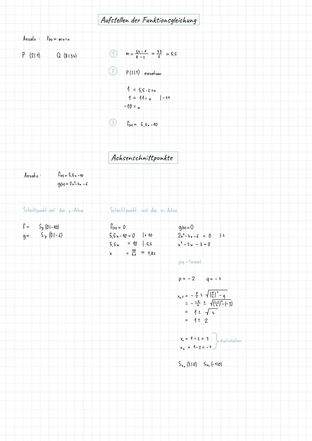 Steigung
f.g. h
m =
of
Wę
Y
f(x)
fix-2x²-3
fox) = 2x²-3
f(x) = m·x+n
P₁ (x₂ly₂₁)
Funktionsterm
lineare Funktion
Y/₁₂ - Y₁₂₁
X₂-X₁
x₂-x₁
P₂ (