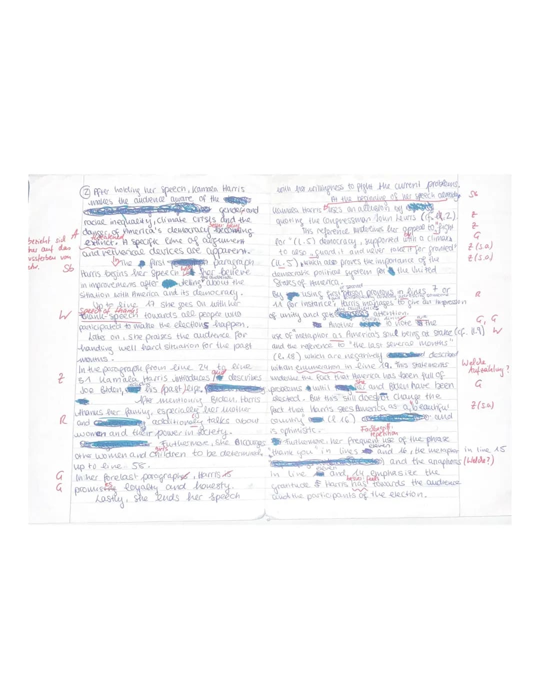 Q2.1 E 1/E 2
1st paper
Topic: The American Dream - American
myths and realities
Part A: Reading and writing
Text: Kamala Harris's victory sp