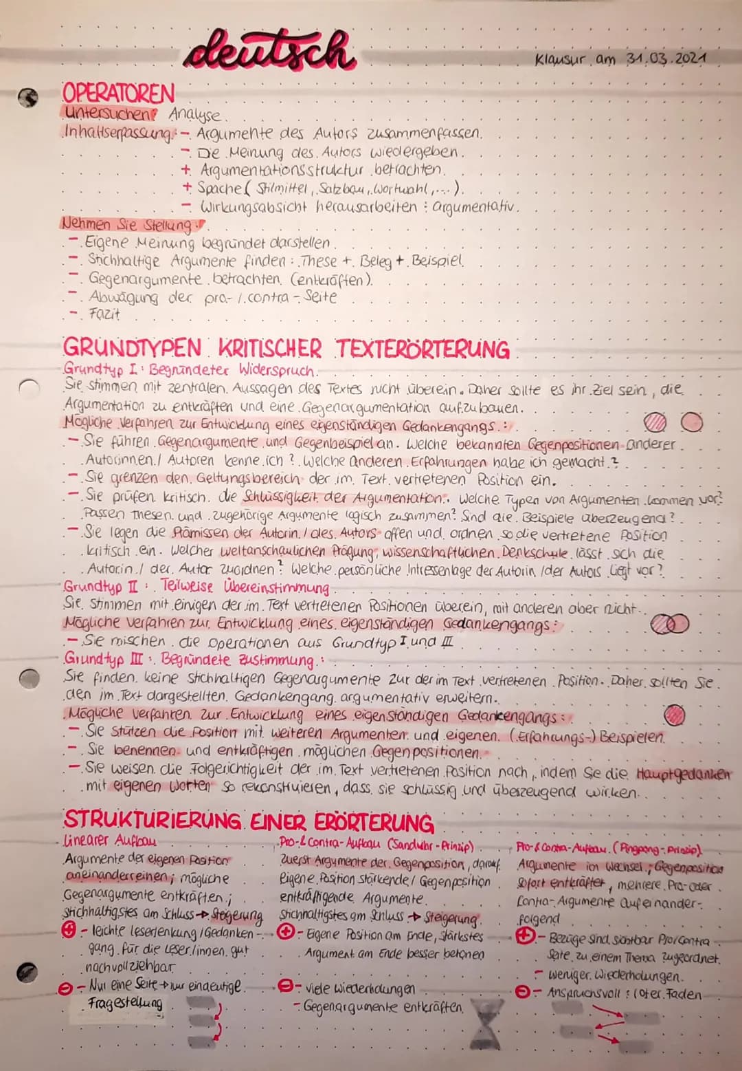 deutsch
OPERATOREN
Untersuchen? Analyse.
Inhaltserpassung: - Argumente des Autors zusammenfassen.
- Die Meinung des Autors wiedergeben.
+ Ar