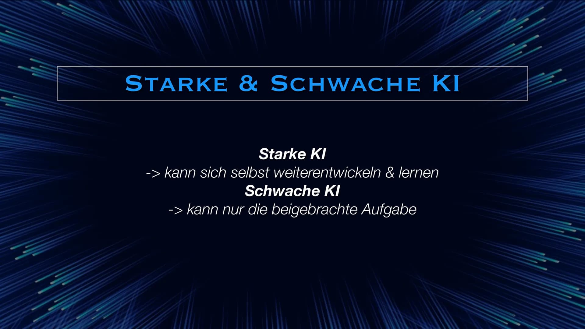 KÜNSTLICHE INTELLIGENZ
BY X & Y DEFINITION
Künstliche Intelligenz (KI), auch artifizielle Intelligenz (Al bzw.
A. I.), englisch artificial i