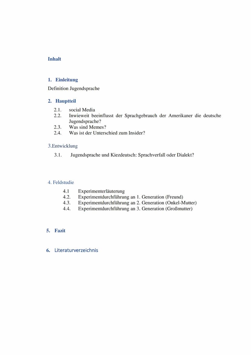 Bertha von Suttner Gesamtschule
Jugendsprache, ihre Entwicklung und Bedeutung, sowie die unterschiedliche
Auffassung dreier Generationen daz
