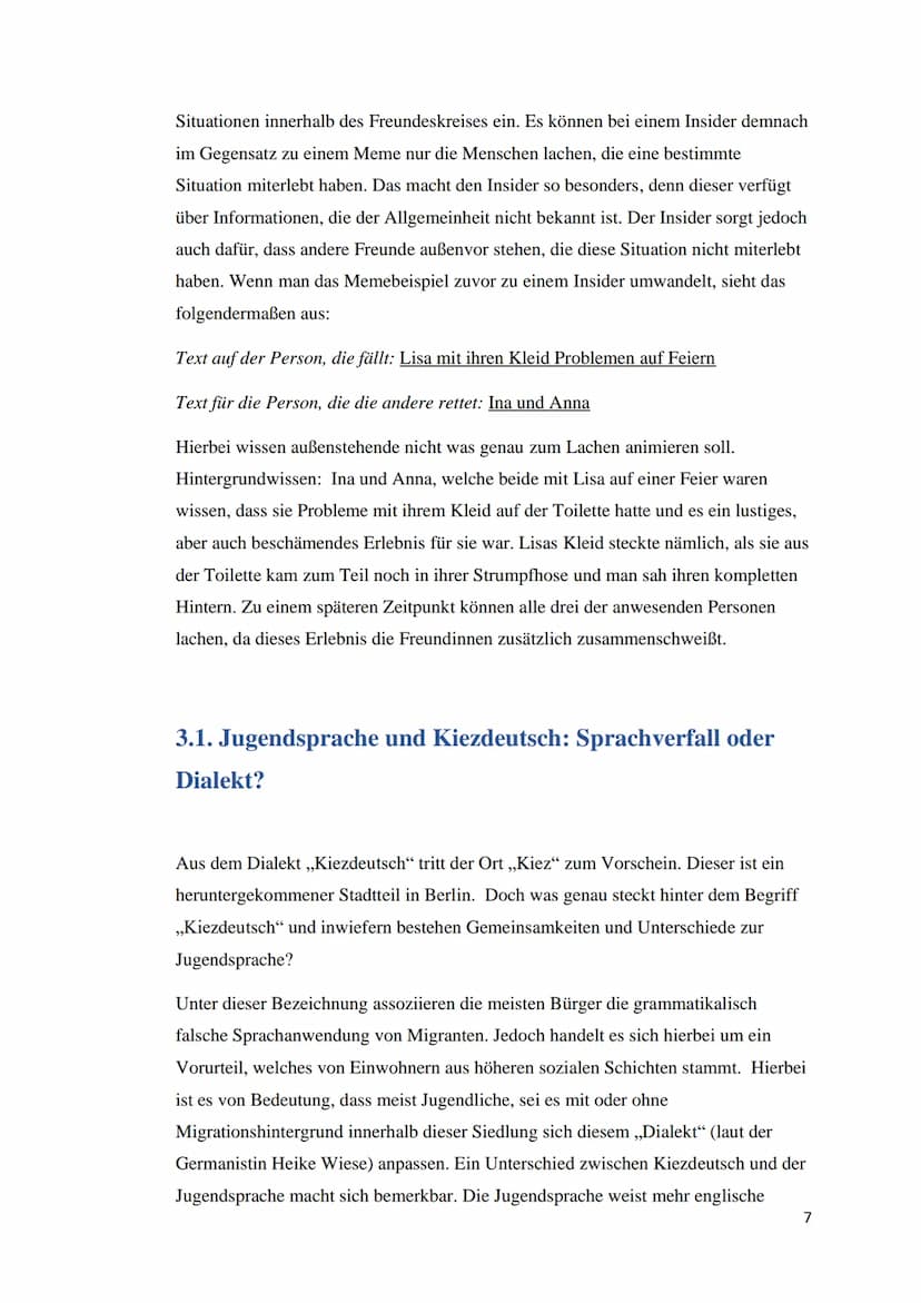 Bertha von Suttner Gesamtschule
Jugendsprache, ihre Entwicklung und Bedeutung, sowie die unterschiedliche
Auffassung dreier Generationen daz