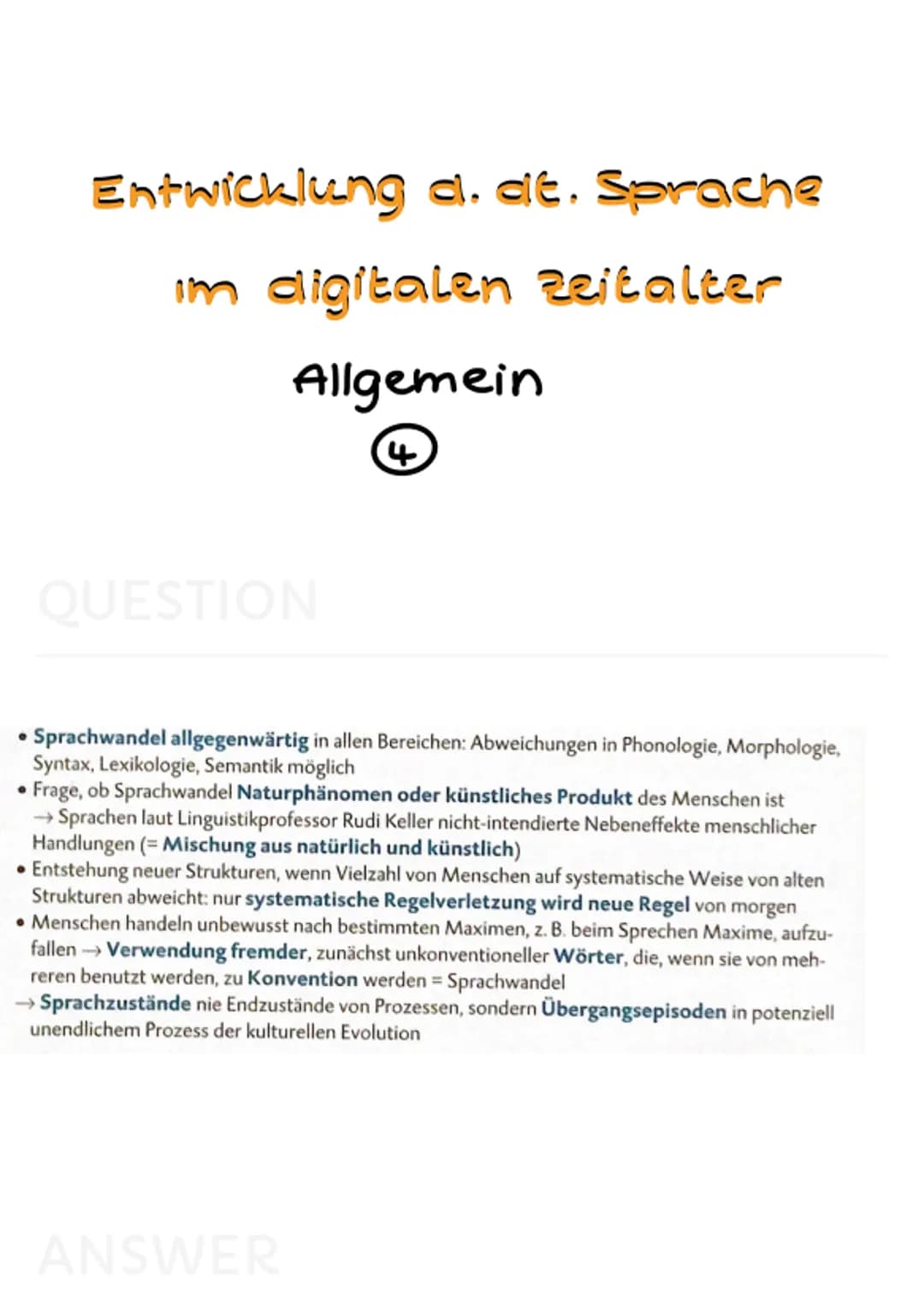 Sprache 5 Axiome nach
Paul Watzlawick
QUESTION
Fünf Axiome von Paul Watzlawick (1967)
Axiom Grundsatz, der keines Beweises bedarf
Axiom 1: M