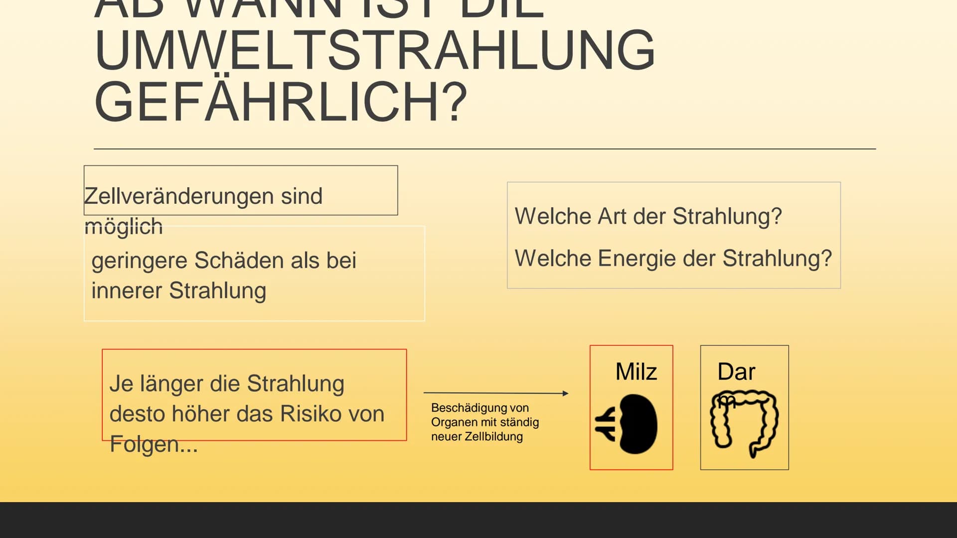 Radioakt
IM
ALLTAG INHALT
Seite 1: Definition
Seite 2: Äußere Strahlung
Seite 3: Innere Strahlung
Seite 4: Folgen von Strahlung in unserem K