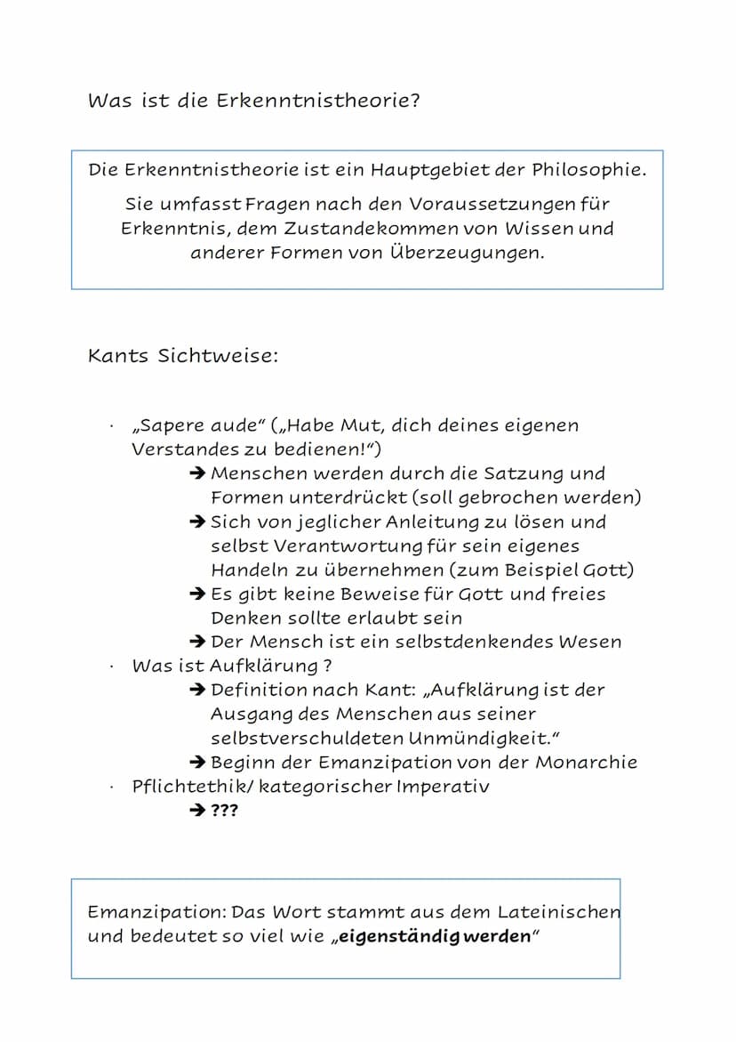Steckbrief:
Philosophie
Immanuel Kant
●
Name: Immanuel Kant
Geboren: 22.April.1724 in Königsberg (heutiges
Russland)
Gestorben: 12. Februar.
