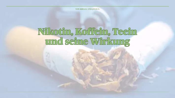 Know Koffein, Teein, Nikotin und seine Wirkung  thumbnail