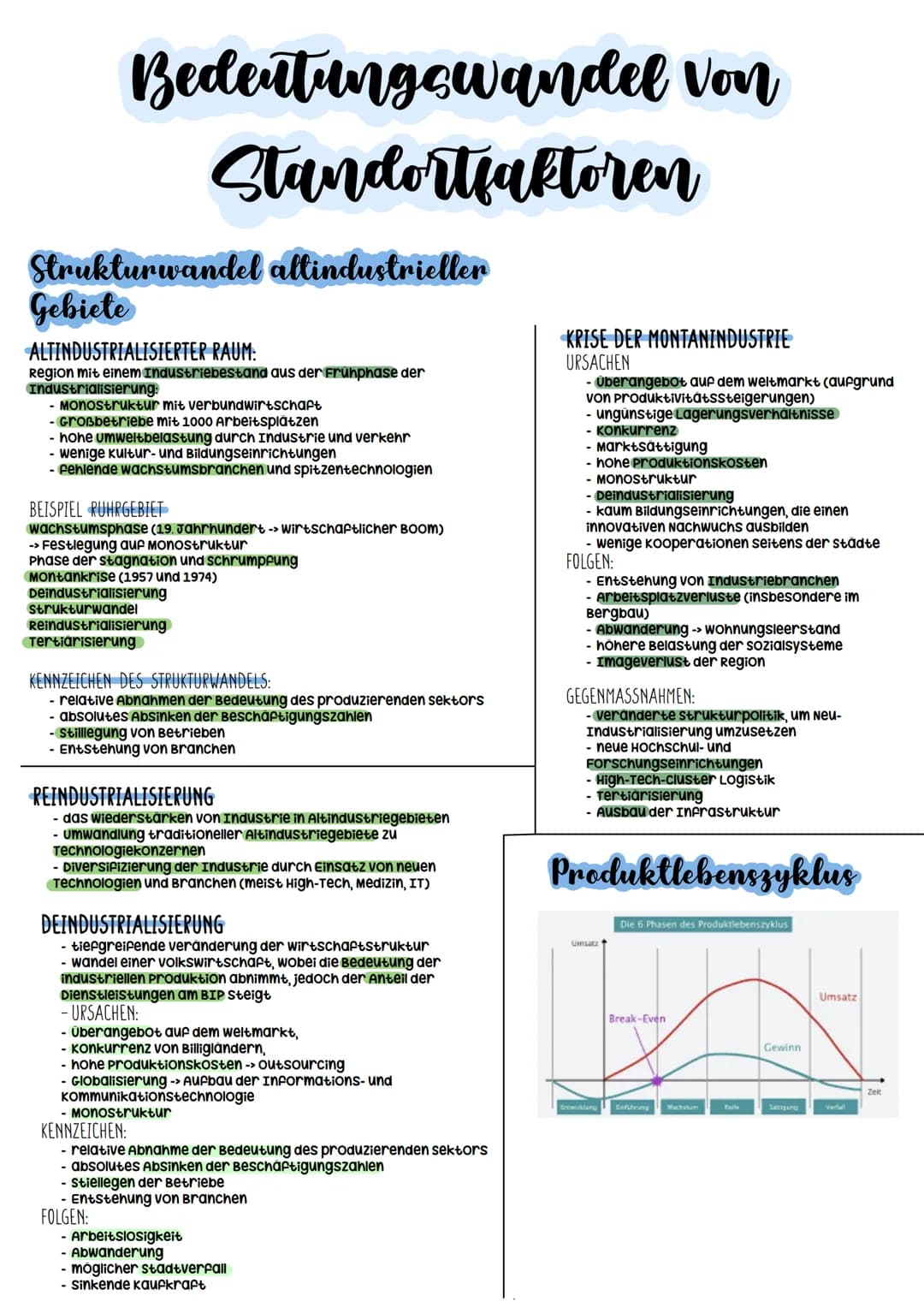 Erdkunde Abitur
2023 Bedeutungswandel von
Standortfaktoren
GRUNDE/URSACHEN:
- die Ansprüche des Marktes
- die produktionsstrukturen
- das ko