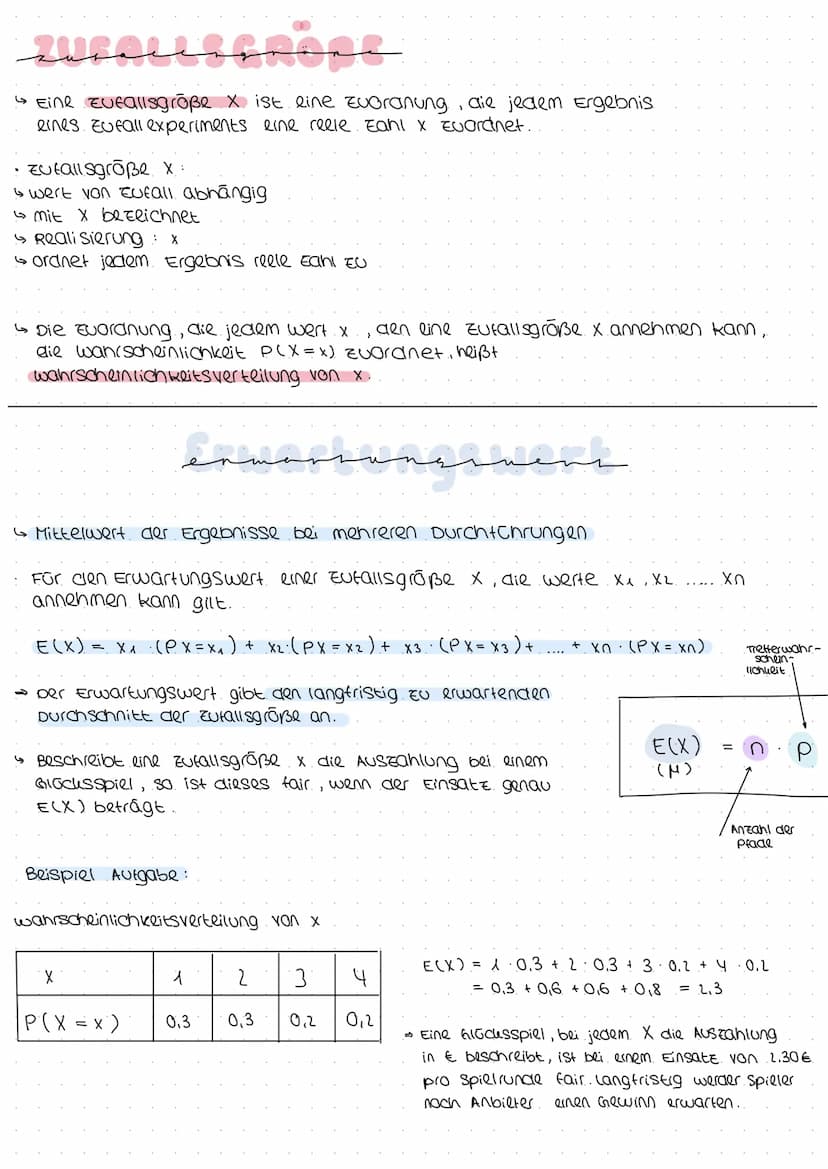 Bedingte wahrscheinlichkeit
↳ wahrscheinlichkeit, dass ein Ereignis A eintritt unter der Bedingung,
dass ein anderes Ergebnis B eingetreten 