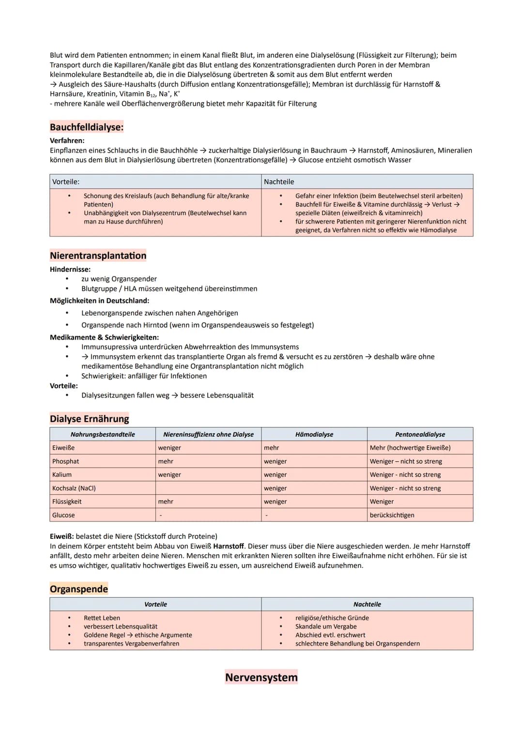 GP Lernzettel Ausscheidung / Nervensystem
● Bau und Funktionen der Niere
Bau:
9
O Nierenmark.
Nierenrinde
3 Nieren-Pyramide
Nierenkapsel
Har