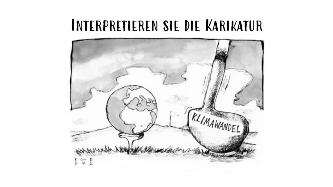 Karikatur Klimawandel: Einfach erklärt und analysiert!
