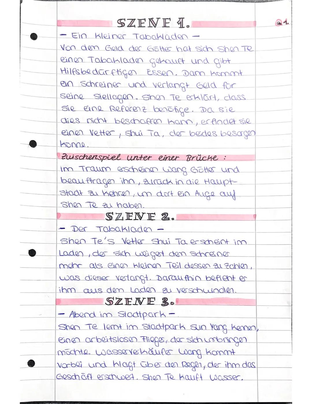 - Der gute Mensch von Sezuan

INTERPRETATION

- Brecht macht deutlich, dass es
unmöglich ist in einer schlecht -
kapitalistischen Welt gut-m