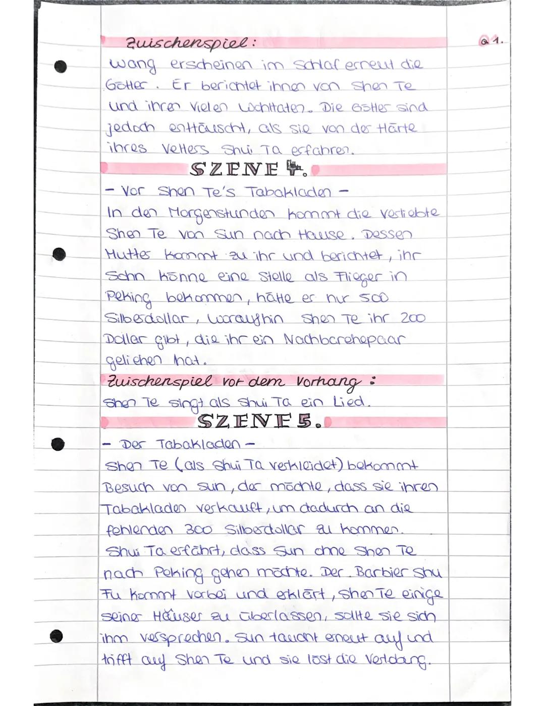 - Der gute Mensch von Sezuan

INTERPRETATION

- Brecht macht deutlich, dass es
unmöglich ist in einer schlecht -
kapitalistischen Welt gut-m