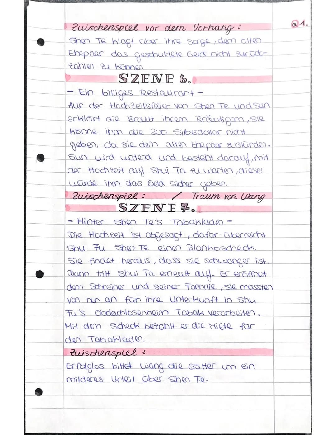 - Der gute Mensch von Sezuan

INTERPRETATION

- Brecht macht deutlich, dass es
unmöglich ist in einer schlecht -
kapitalistischen Welt gut-m