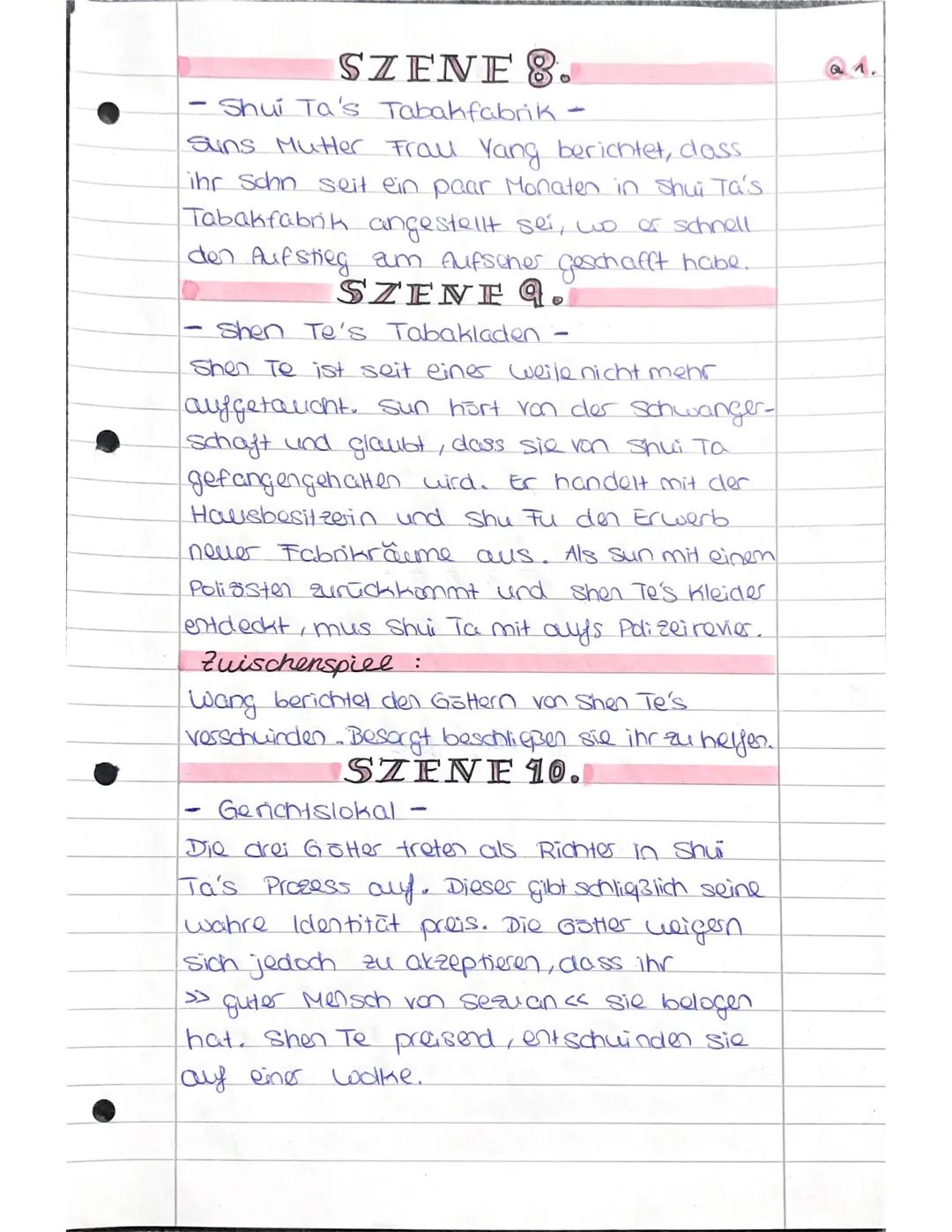 - Der gute Mensch von Sezuan

INTERPRETATION

- Brecht macht deutlich, dass es
unmöglich ist in einer schlecht -
kapitalistischen Welt gut-m