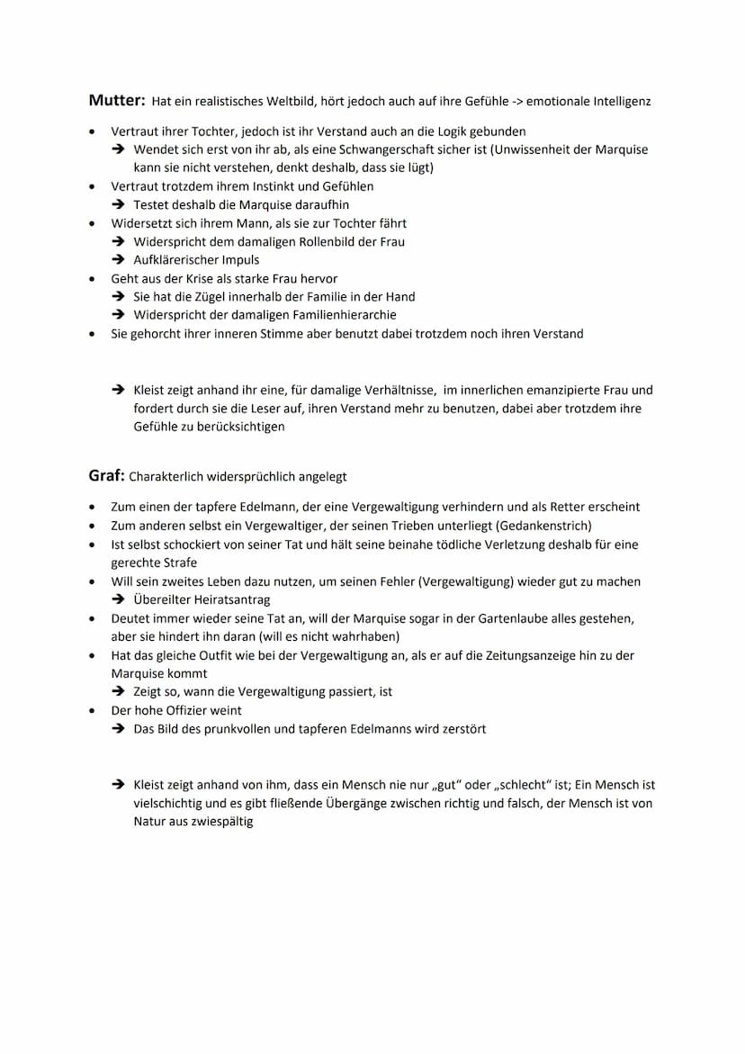 Marquise von O
Inhalt
Es beginnt mit einer Zeitungsanzeige, in der die Marquise den Vater ihres Kindes sucht und sagt, dass
sie ihn aus Rück