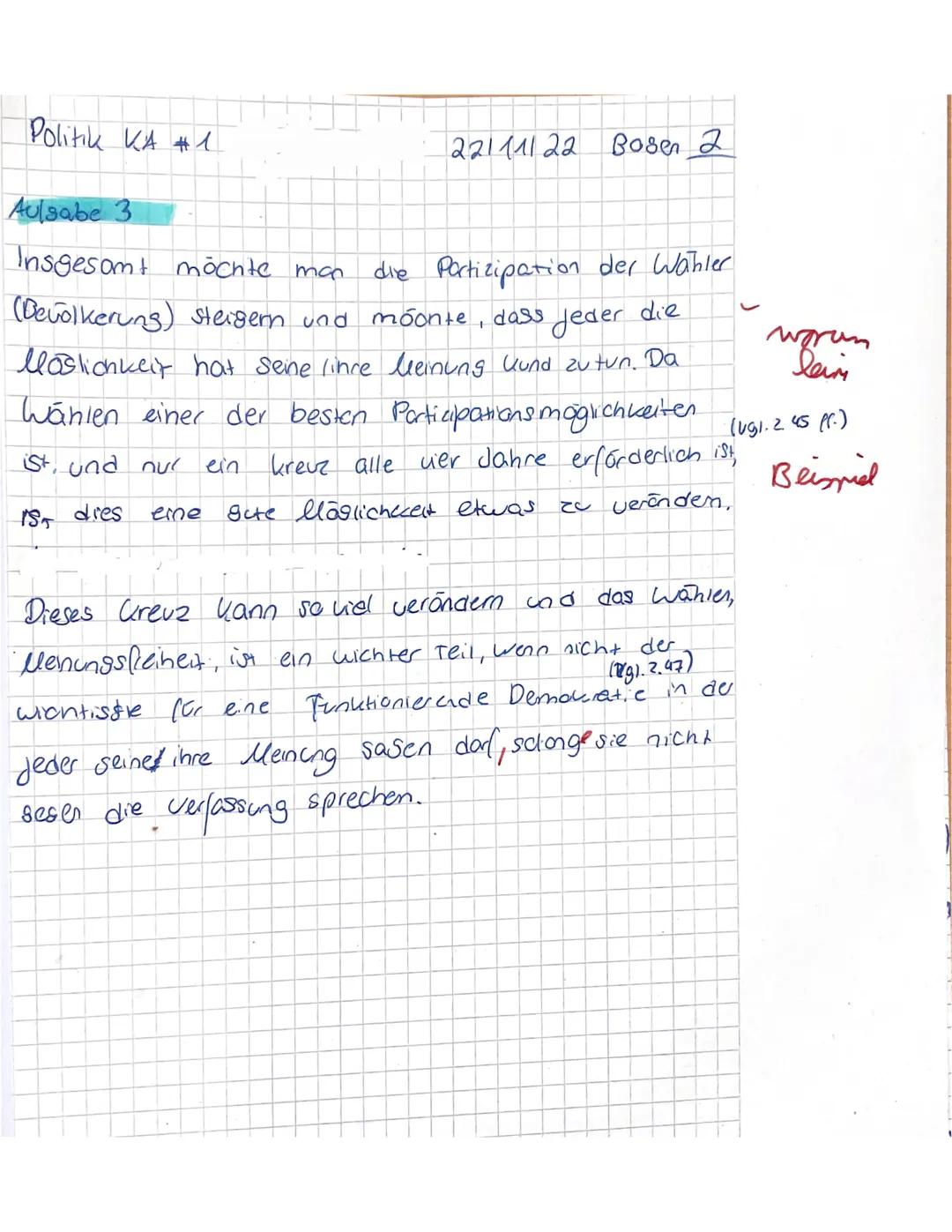 Klausur Gemeinschaftskunde
Operatorenliste Baden-Württemberg-Arbeitszeit: 90 Minuten - Viel Erfolg!
am 22.11.2022-2stündig-Erlaubte Hilfsmit