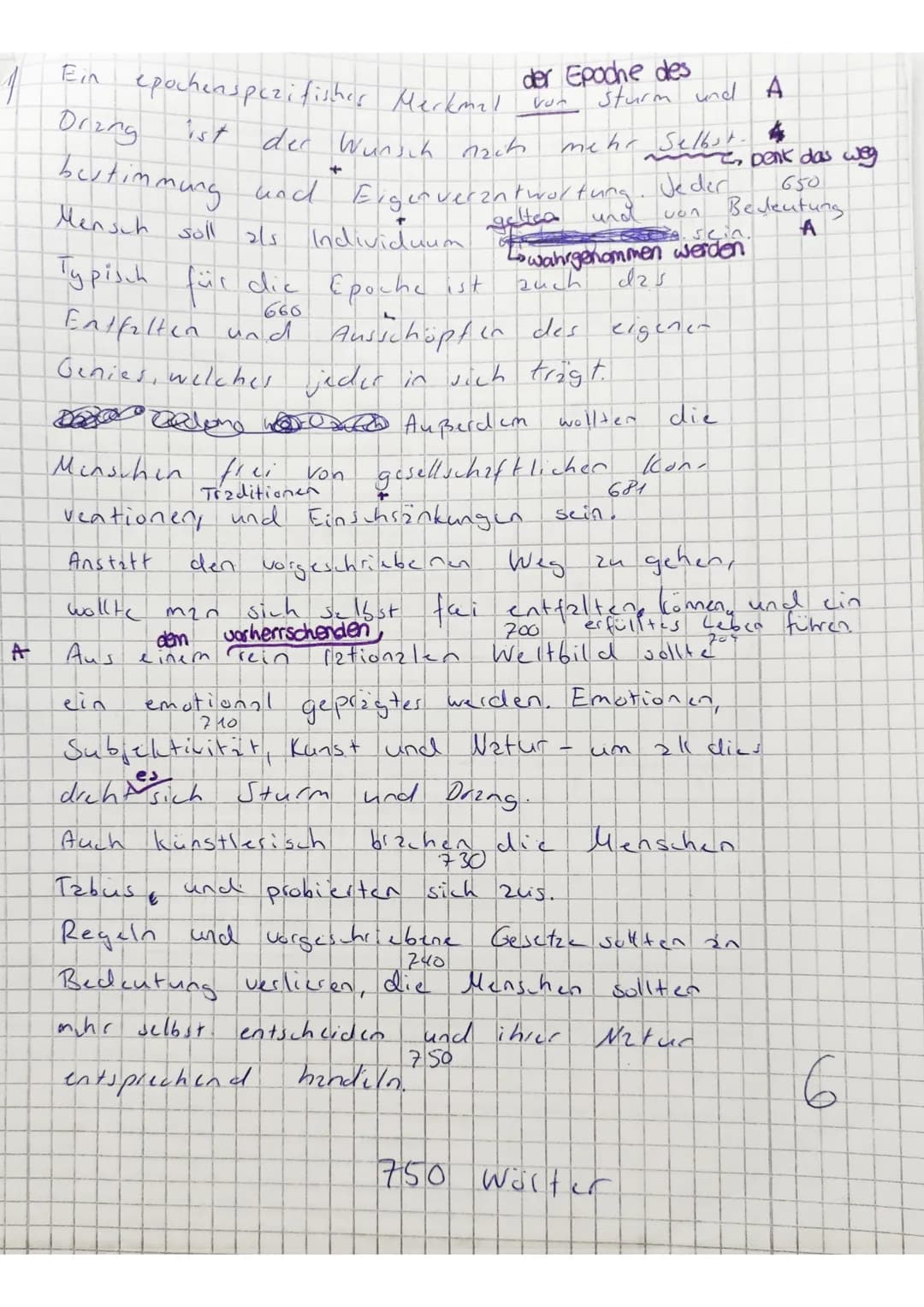 Überprüfen
1) Nennen Sie epochenspezifische Merkmale des Sturm und Drang.
Operatoren
Nennen
Analysieren
Klausur Nr. 4
2) Analysieren Sie den