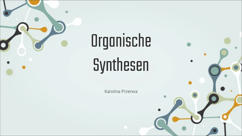 Organische Synthesen
Begriffserklärung
o Oxoniumion: Kation, mit einem positivierten Sauerstoffatom
O O O
Carbeniumion: Kation, das eine pos