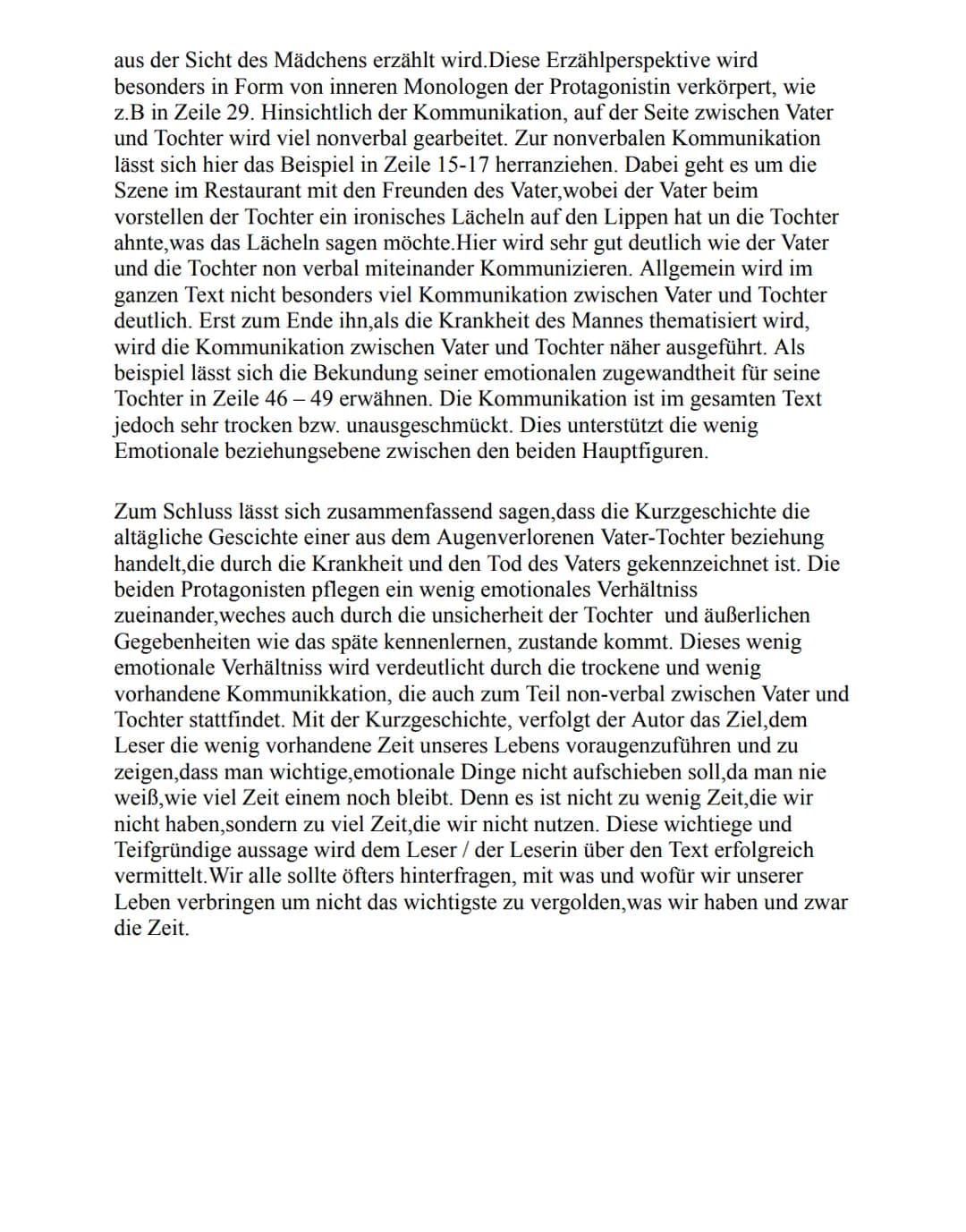 Kurzgeschichtenanalyse
Streuselschnecke
Analysieren Sie die Kurzgeschichte Streuselschnecke von Julia
Frank unter besonderer Berücksichtigun