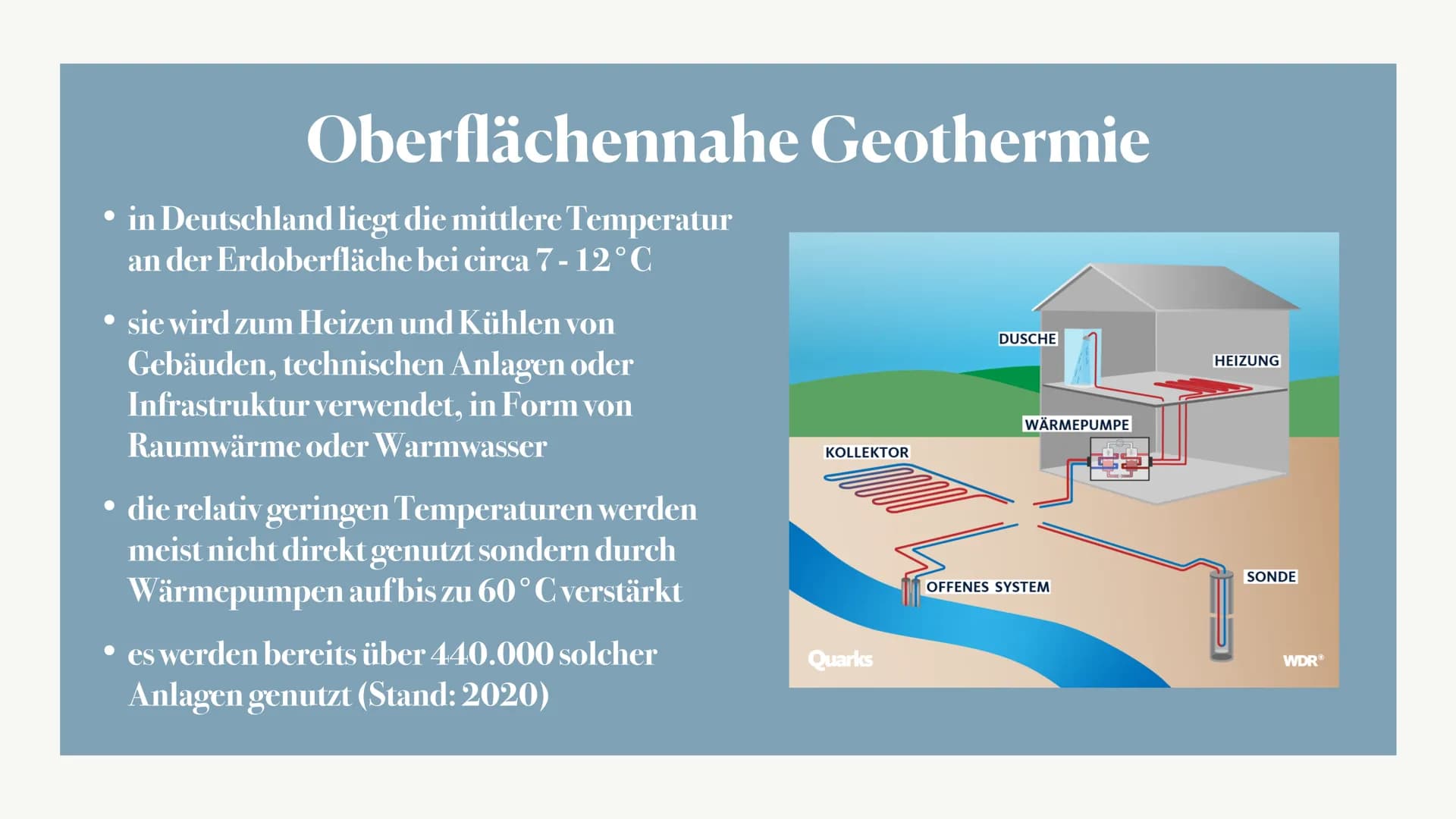 Geothermiekraftwerke ●
Was ist Geothermie?
Geothermie bezeichnet die Erdwärme (die in der Erde
gespeicherte Energie, in Form von Wärme)
• zä