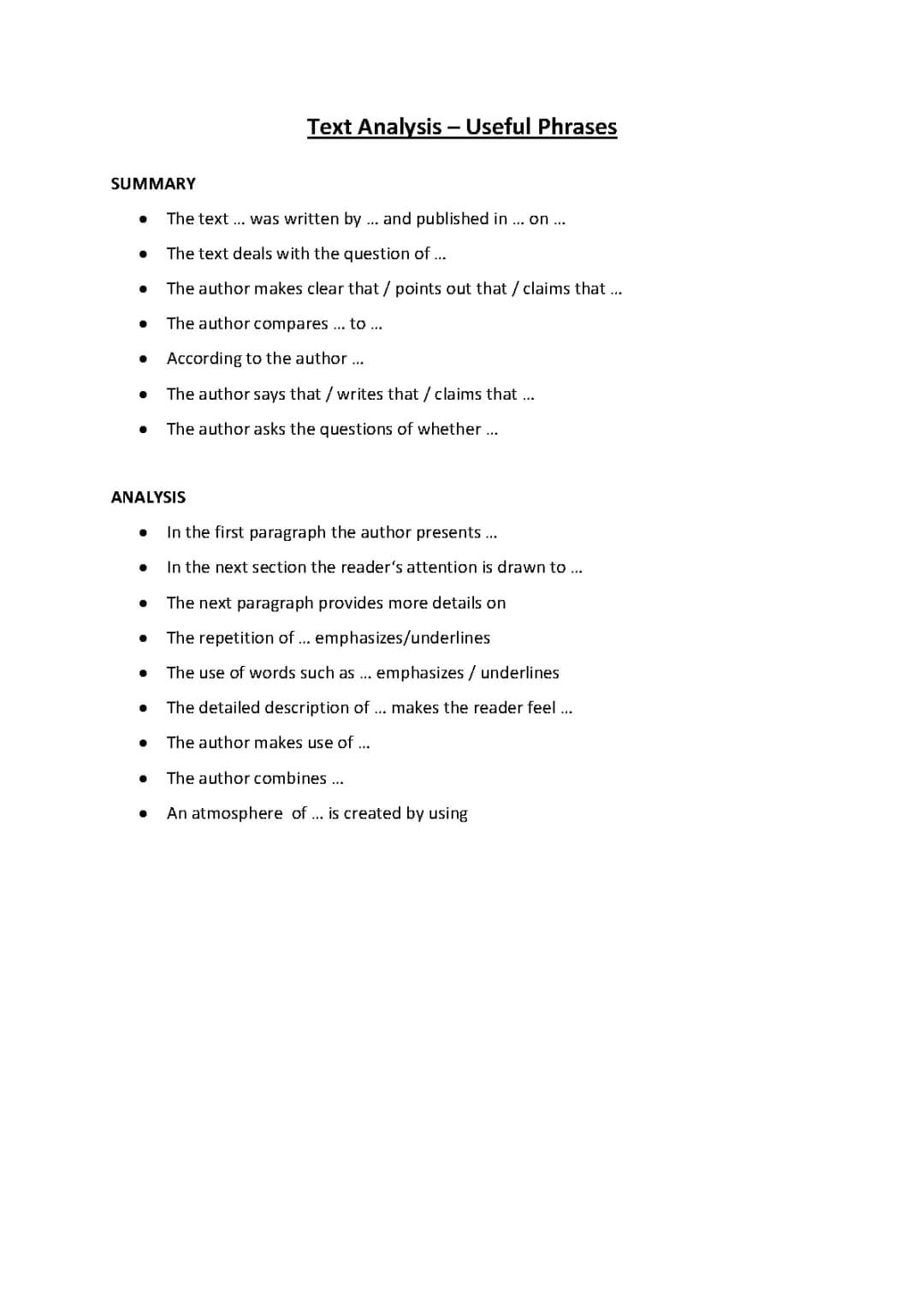 Text Analysis