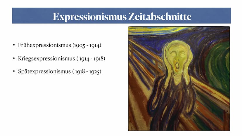 Expressionismus ●
●
●
●
●
Inhaltsverzeichnis
Historischer Hintergrund
Expressionismus Zeitabschnitte
Merkmale
Themen und Motive
Autoren und 
