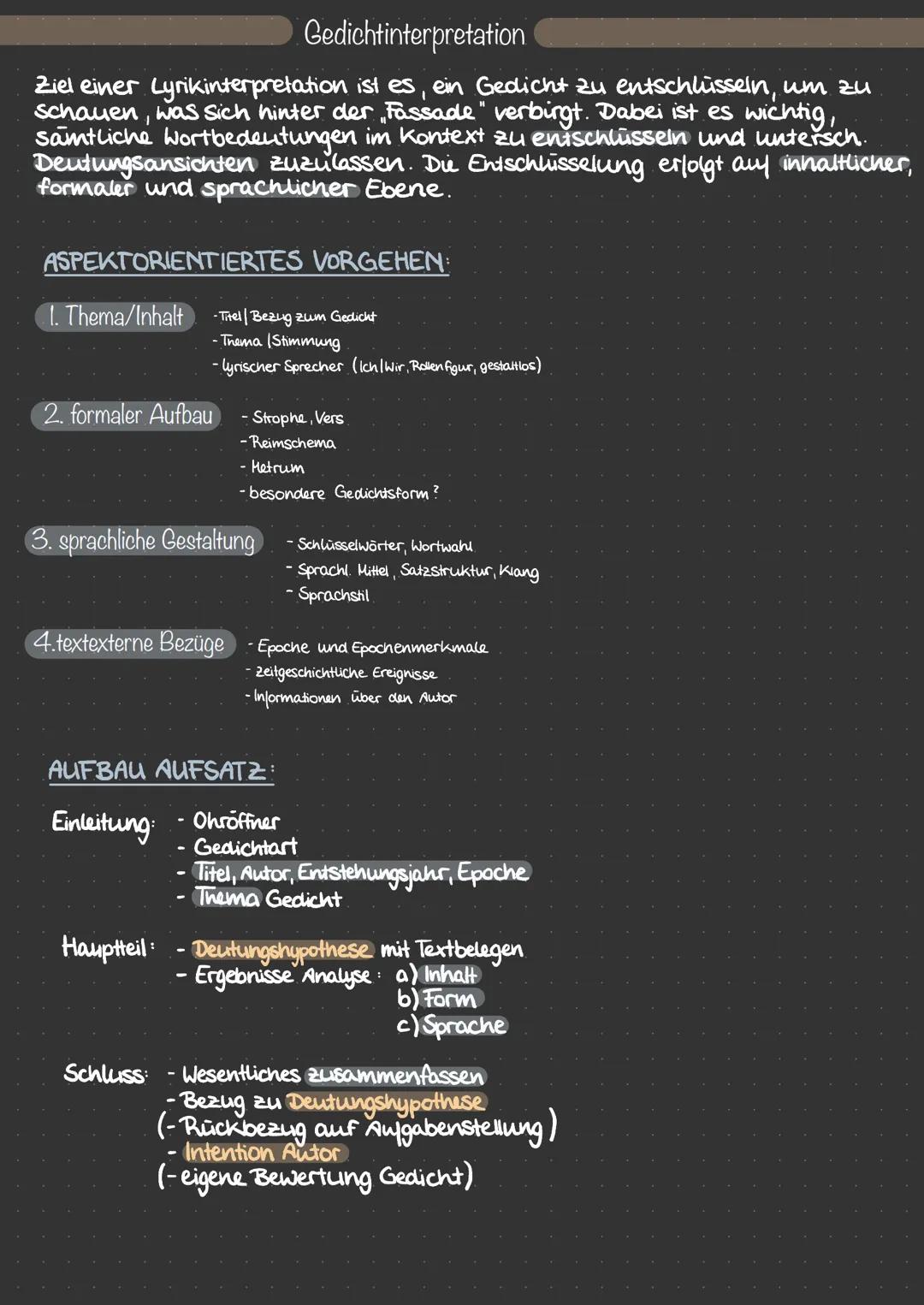 Gedichtinterpretation 