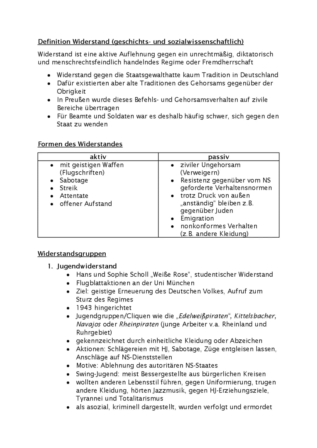 Widerstand im Nationalsozialismus