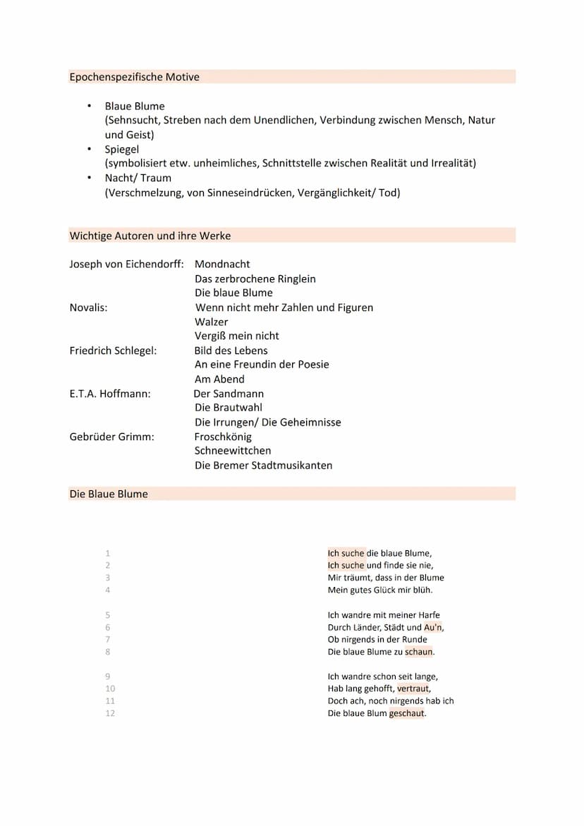 Deutsch
Phasen der Romantik
Frühromantik
Jenaer-Romantik
1795-1804
Historischer Hintergrund
●
Epochenspezifische Merkmale
●
.
●
●
●
Epochens