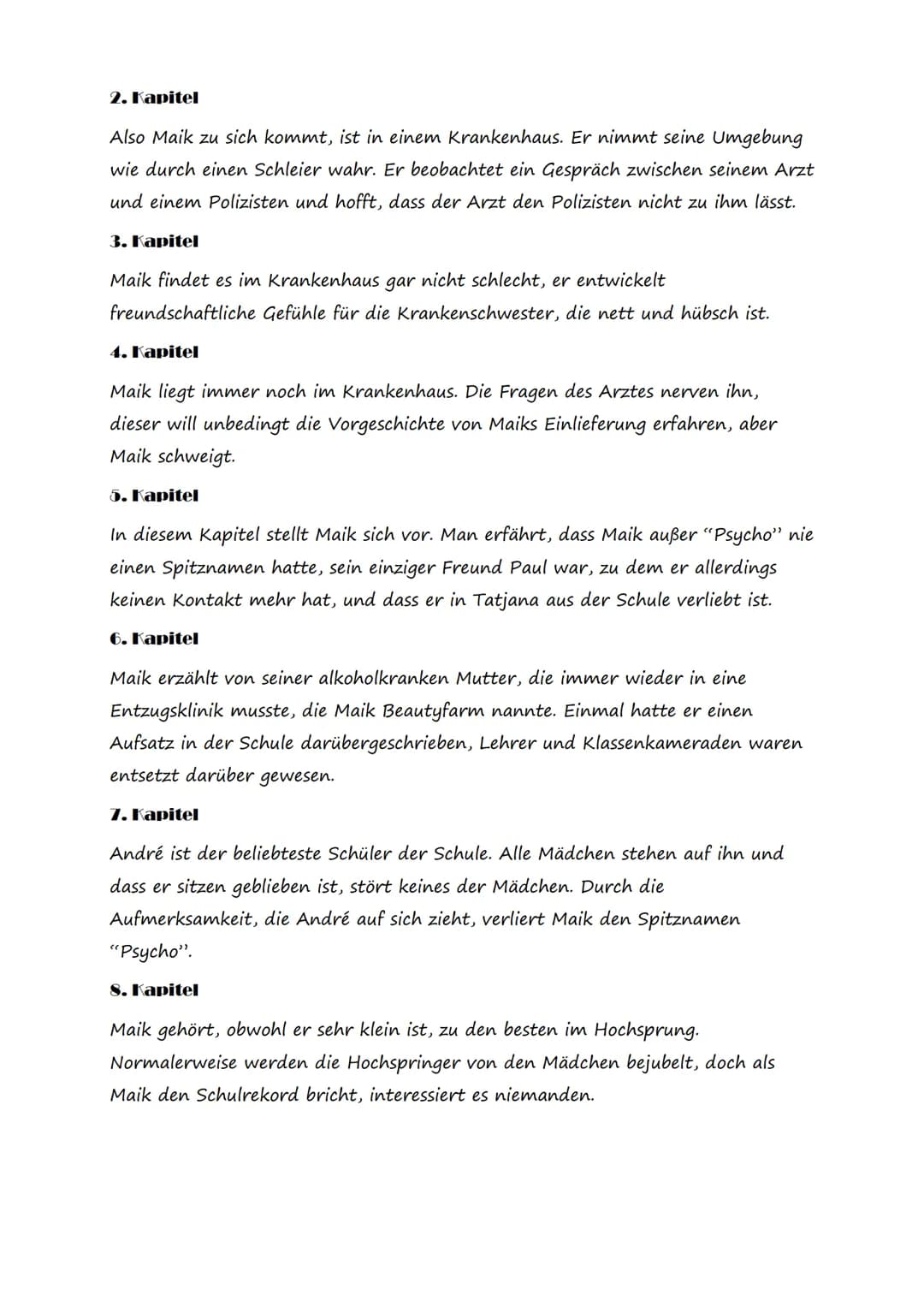 „Tschick
Wolfgang Herrndorf
Inhalt
Inhalt
Der Roman ,,Tschick" von Wolfgang Herrndorf,
veröffentlicht 2010. Handelt von den Erlebnissen
1. K