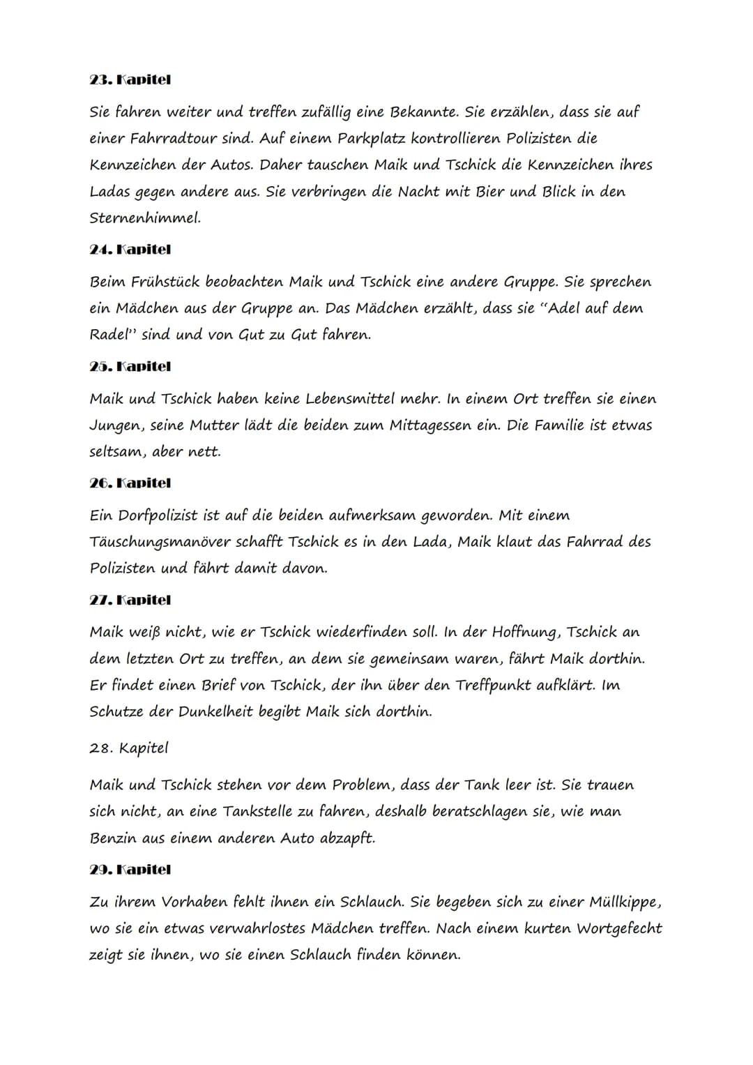 „Tschick
Wolfgang Herrndorf
Inhalt
Inhalt
Der Roman ,,Tschick" von Wolfgang Herrndorf,
veröffentlicht 2010. Handelt von den Erlebnissen
1. K