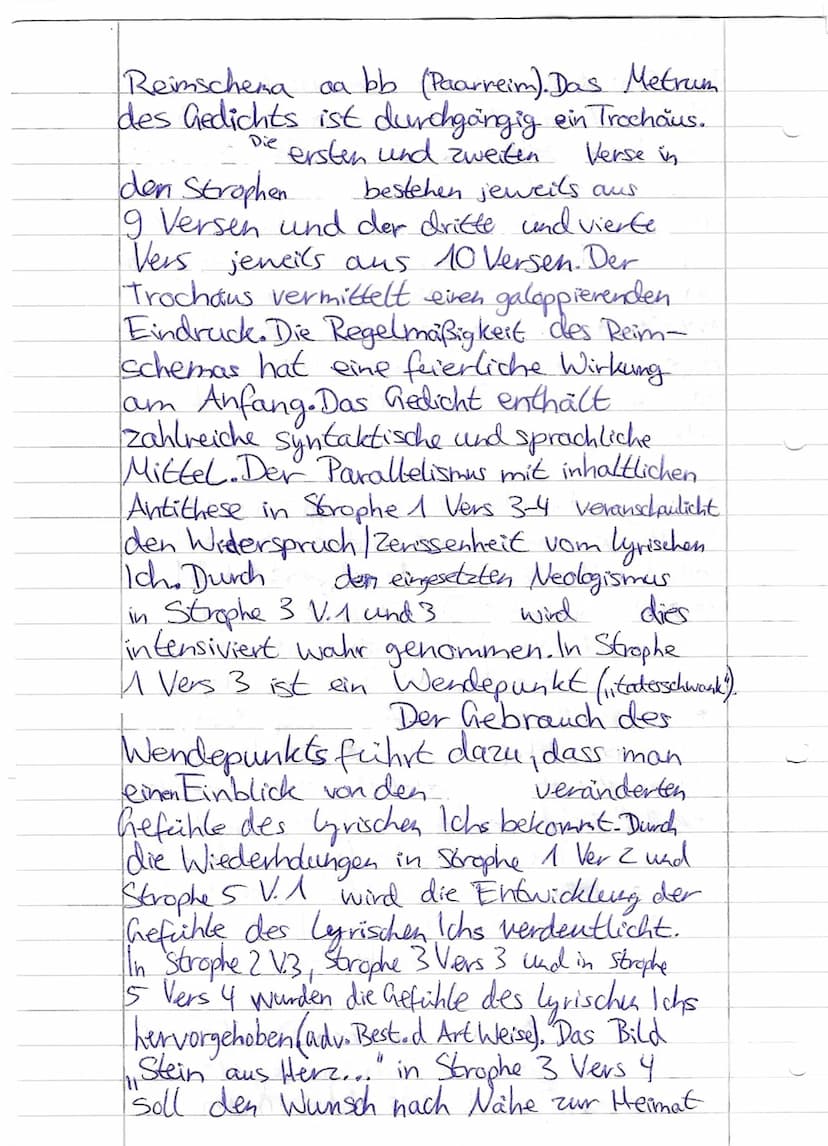 Das Gedicht Wandel der Sehnsucht" von.
Wikolaus Lenau stannt aus dem Jahr 1832
lund
beschäftigt sich mit dem
Zusammenspiel von Fernweh und H