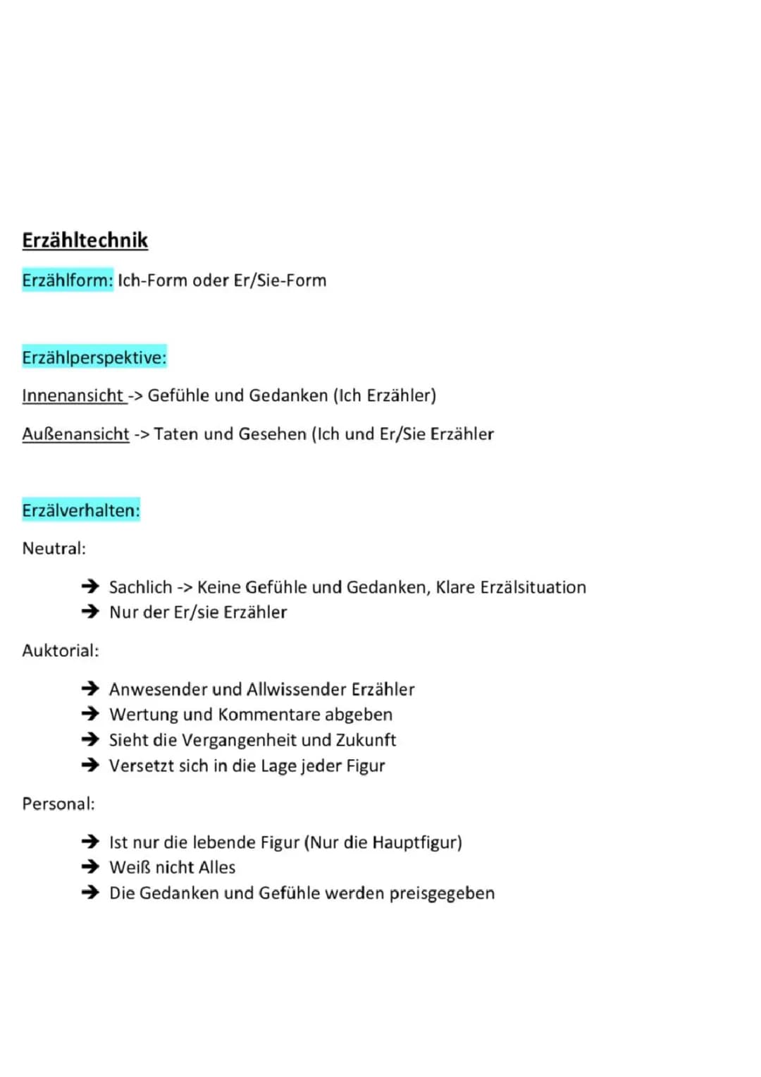 Erzähltechnik 