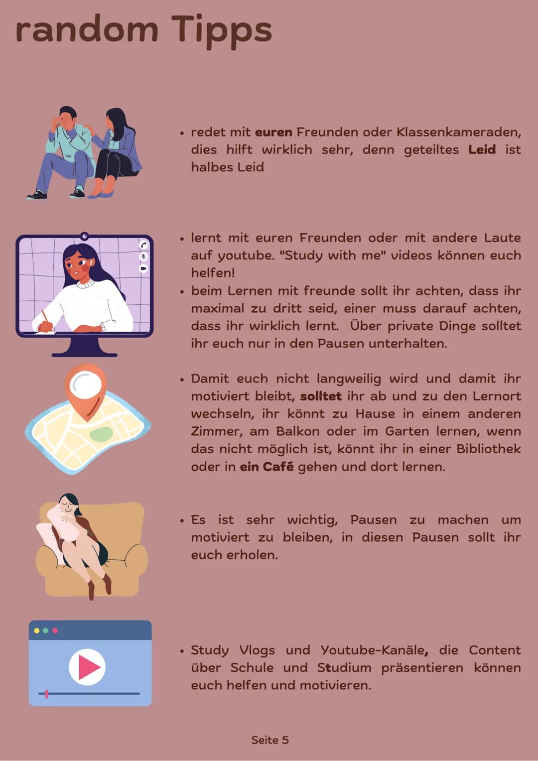 Das Lernen
ме
leichter gemacht Inhalt
1. Warum lerne ich?
2. A day for yourself
3. Ein Lernplan erstellen
4. random Tipps
5. Youtube Kanäle
