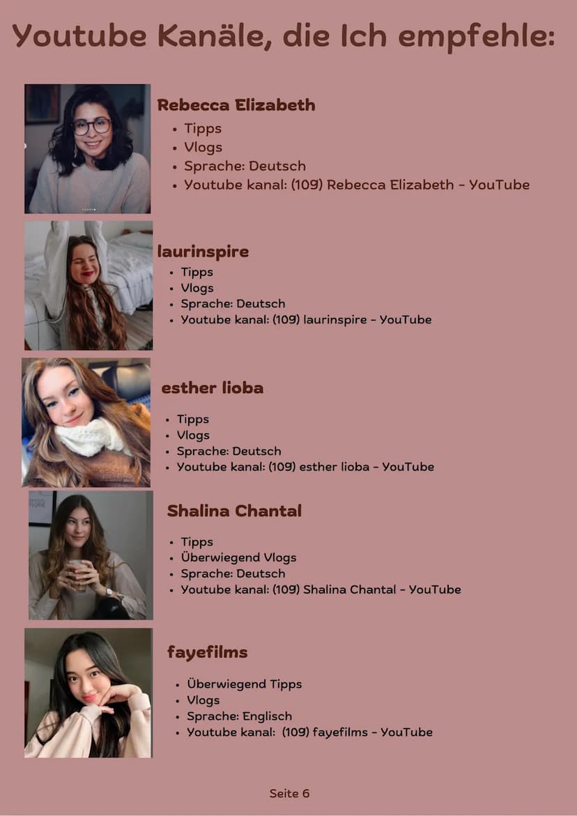 Das Lernen
ме
leichter gemacht Inhalt
1. Warum lerne ich?
2. A day for yourself
3. Ein Lernplan erstellen
4. random Tipps
5. Youtube Kanäle
