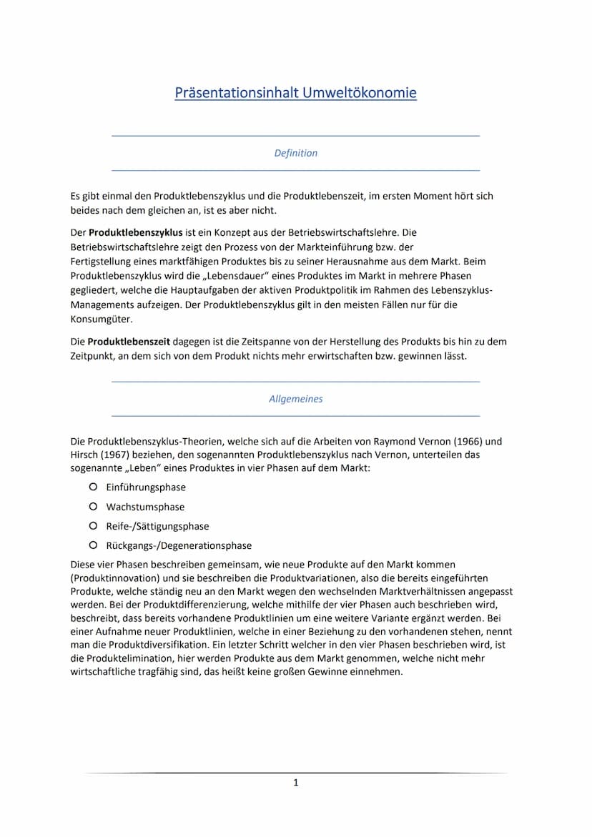 Produktlebenszyklus Definition
Produktlebenszyklus:
O Konzept aus Betriebswirtschaftslehre
O Prozess Markteinführung & Fertigstellung
O
Lebe