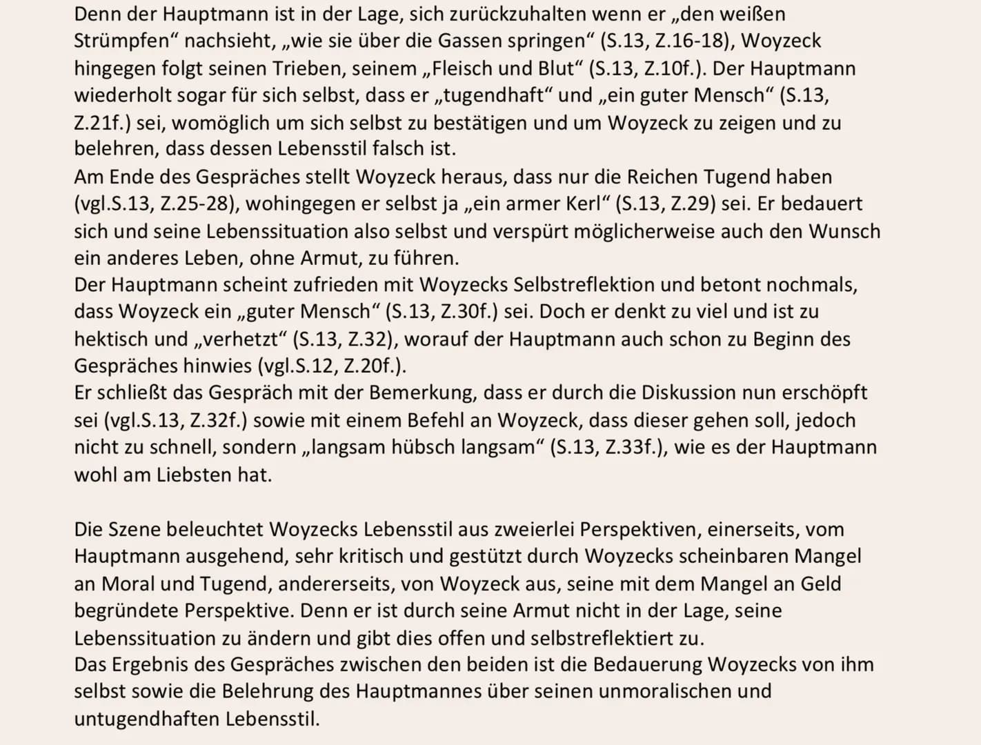 Analyse Szene 5 (Der Hauptmann. Woyzeck)
In dem sozialen Drama ,,Woyzeck“ aus dem Jahr 1836 von Georg Büchner (1813-1837)
wird die Armut der