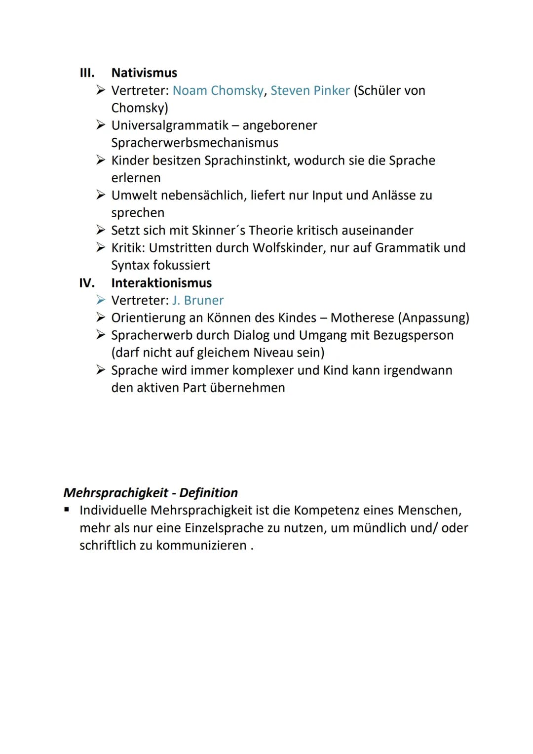 Deutsch Lk - Vorbereitung Abi 23
Inhaltsfeld Sprache
Spracherwerbsmodelle und -theorien
Phylogenese - wie lernt der Mensch die Sprache bzw. 