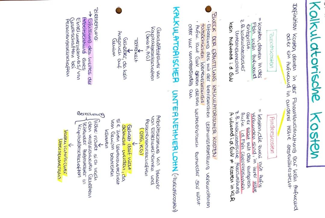 Kalkulatorische Kosten 