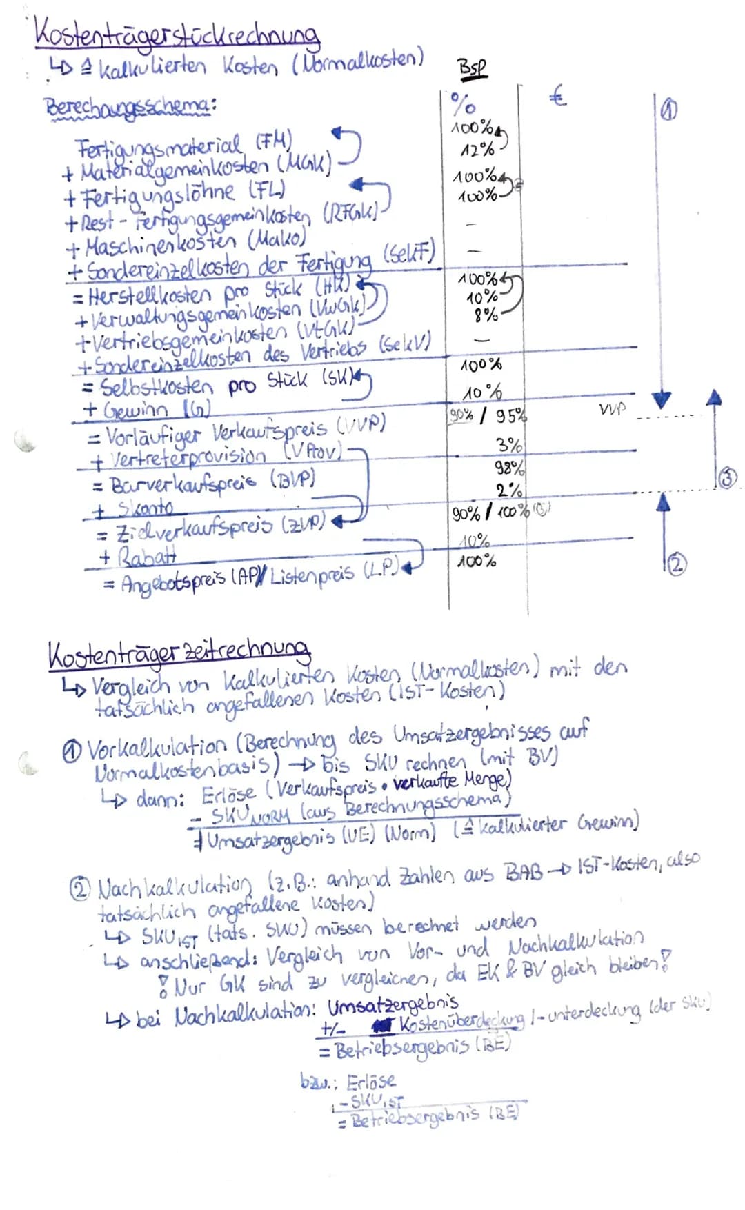 IBV-Schulaufgabe.
I. Voll kostenrechnung
Einteilung der Kosten
Einzel kosten
→→ Kosten, die dem Kostenträger
(Produkt) direkt zugerechnet.
w