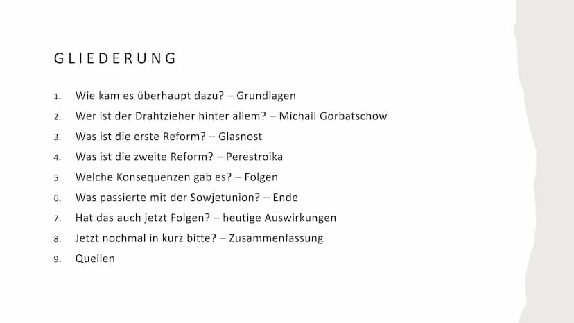 J
GLASNOST UND PERESTROIKA
Ein Vortrag von Thekla M. und Konstantin M.
2021 Konstantin Müller
Thekla Moseliani
Vorgeschichte
●
●
●
Michail G