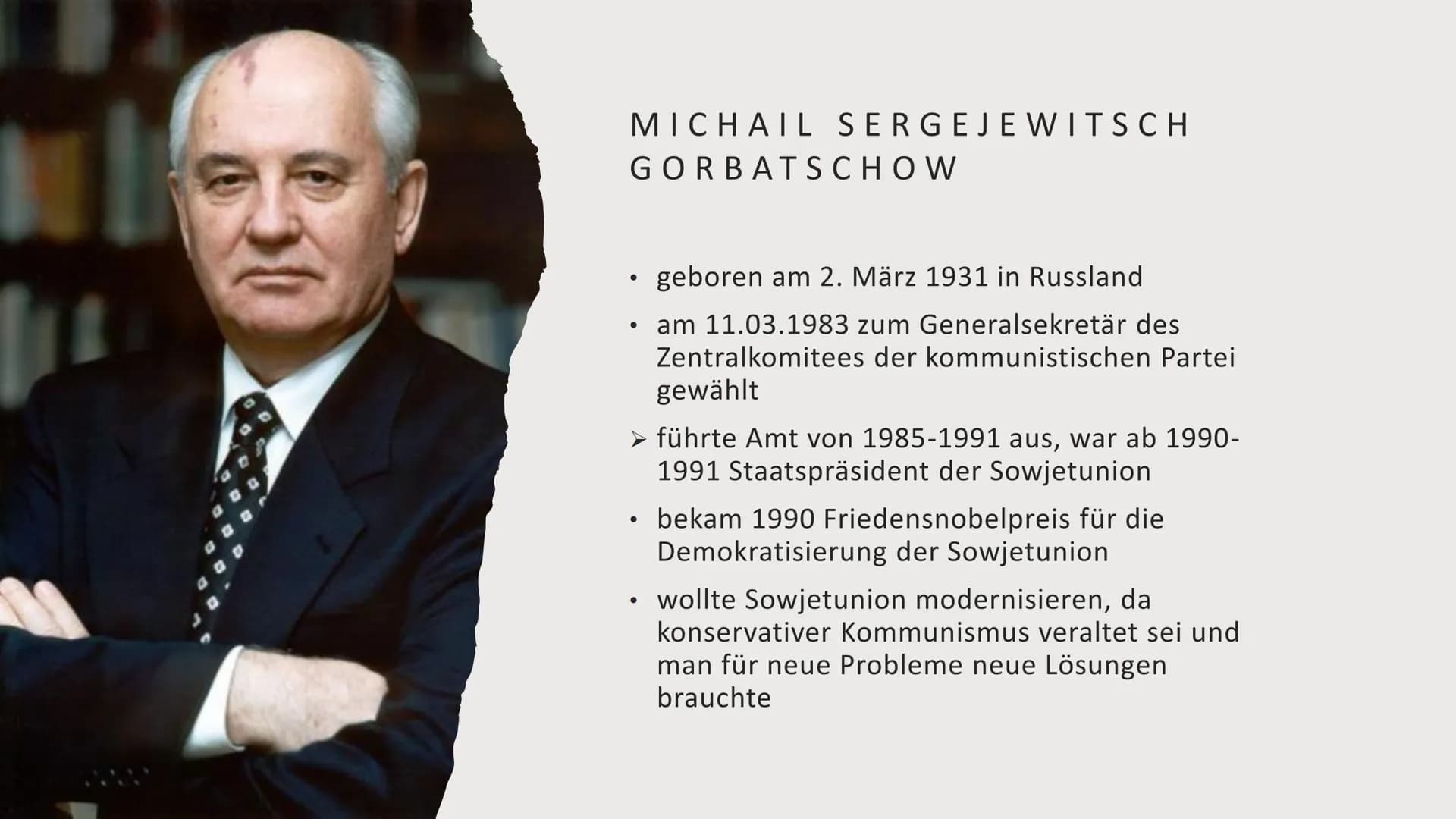 J
GLASNOST UND PERESTROIKA
Ein Vortrag von Thekla M. und Konstantin M.
2021 Konstantin Müller
Thekla Moseliani
Vorgeschichte
●
●
●
Michail G